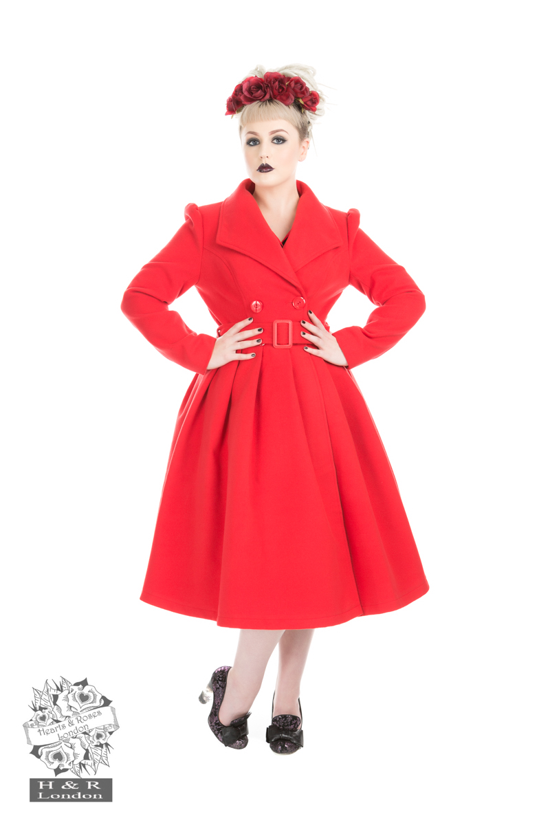 Red Vintage Swing Coat